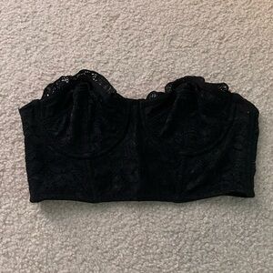 forever 21 black mini corset/bustier